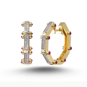 boucles d'oreilles ruby