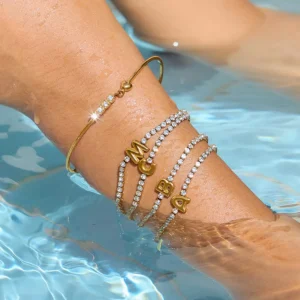 Initial Tennis Bracelet