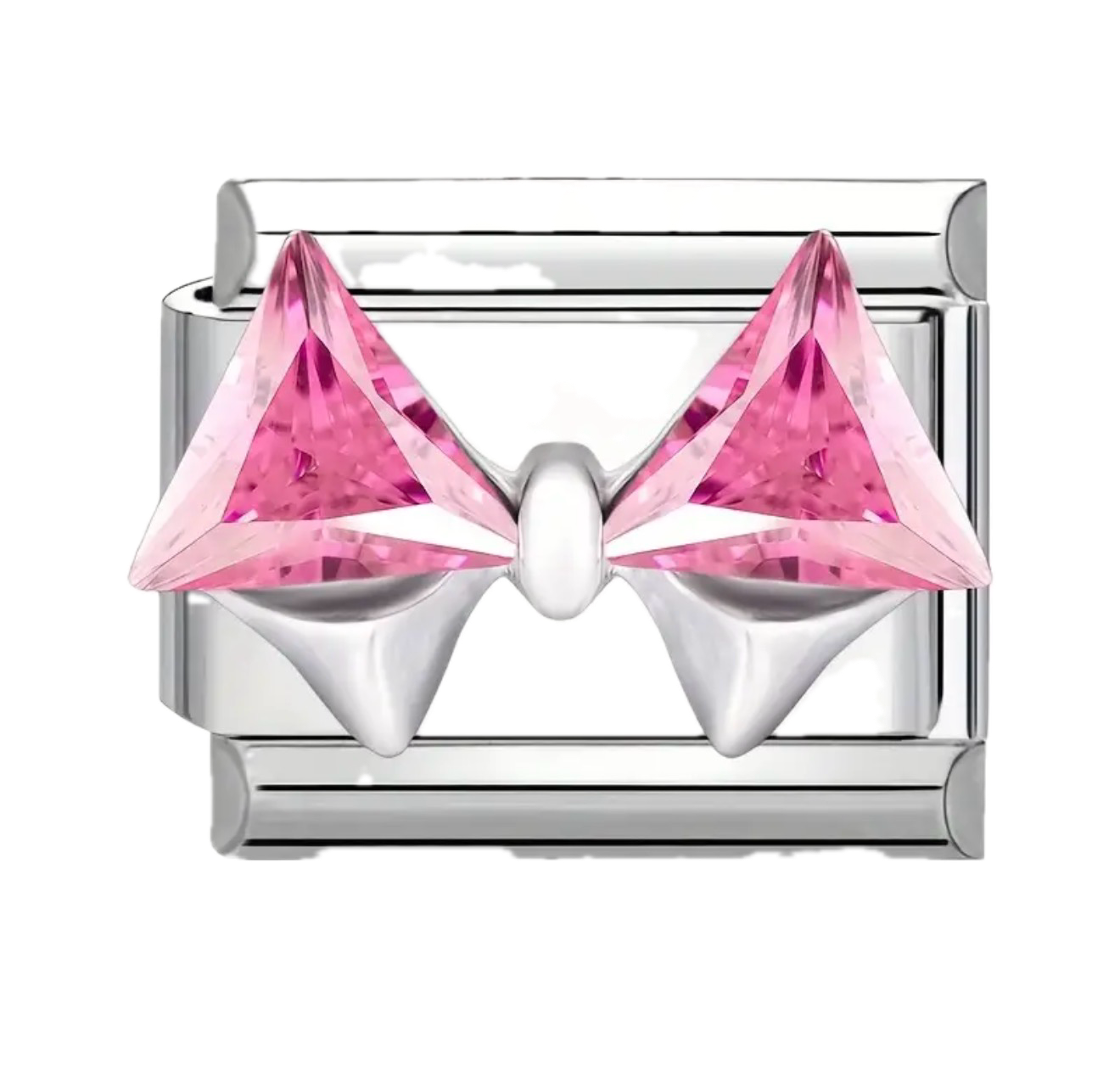 Silver Glitter Bow