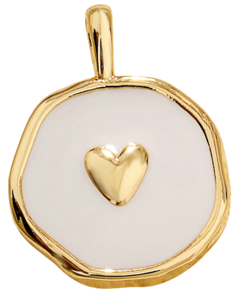 White & Gold Heart