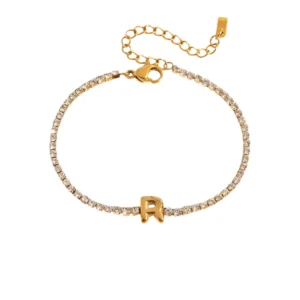 Initial Tennis Bracelet