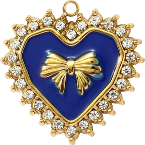 Blue Heart & Bow