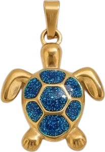 Glitter Blue Turtle